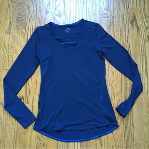 Athleta Blue Chi Long Sleeve Top. Size Small